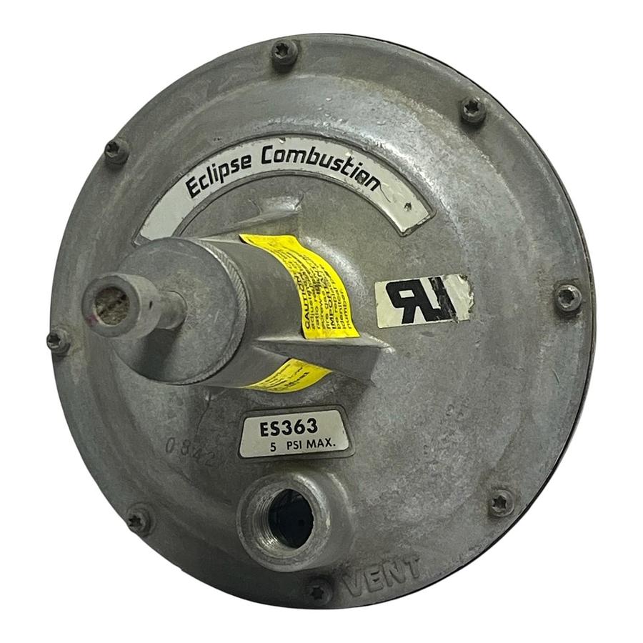 Used Eclipse Combustion ES363 Ratio Regulator 1-1/2" NPT 5 PSI Max