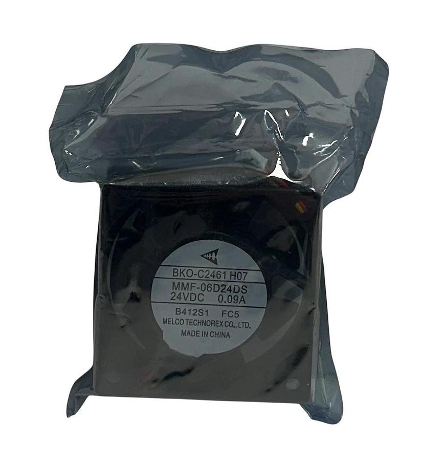 Used MELCO TECHNOREX BKO-C2461 H07 / MMF-06D24DS DC AXIAL FAN 24VDC 0.09A SQUARE NSFS