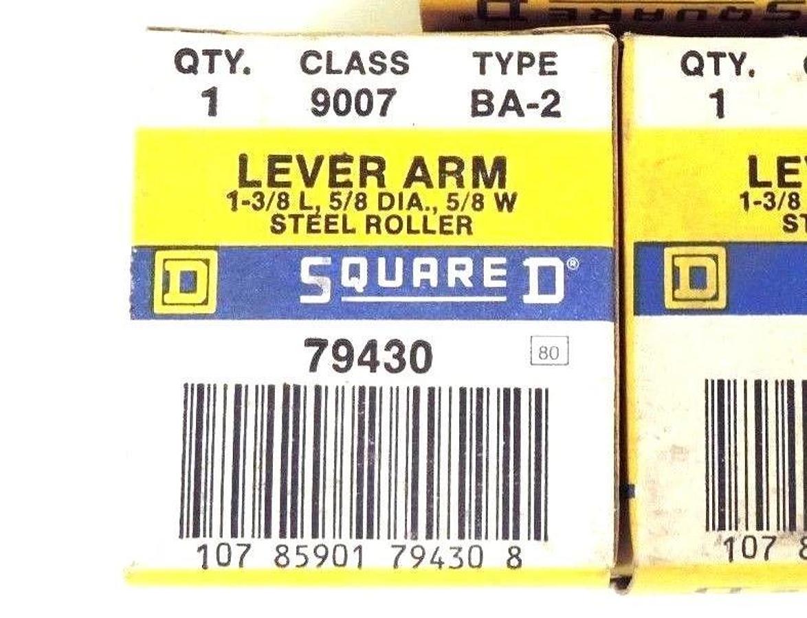 LOT OF 5 NIB SQUARE D 9007-BA-2 LEVER ARMS 1-3/8''L, 5/8''DIA., 5/8''W., 9007BA2