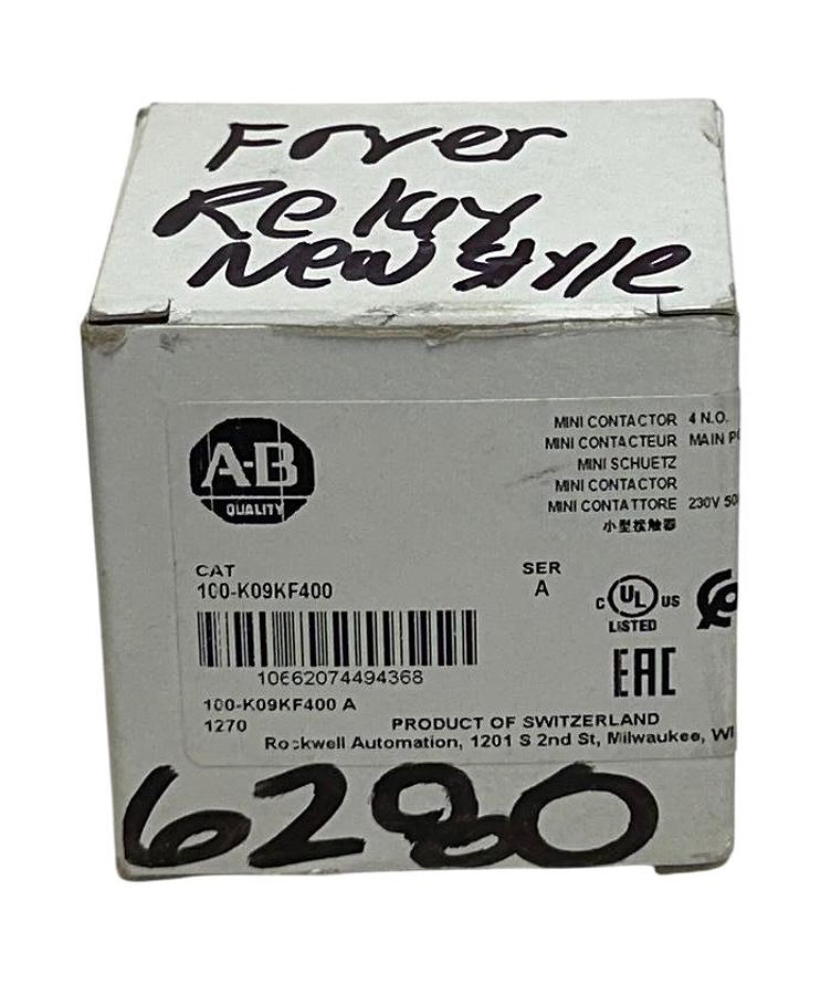 Used ALLEN BRADLEY 100-K09KF400 /A MINIATURE IEC CONTACTOR 230V 50/60Hz 9A NSMP