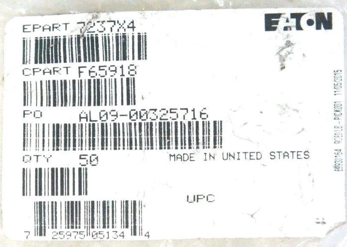 LOT OF 50 NEW EATON 7237X4 ADAPTER PLUGS