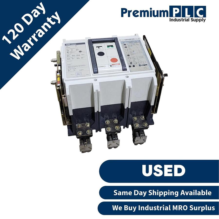 SIEMENS SBS2020DV / SBS2020 DRAWOUT BREAKER SBS 2000 W/2000A TRIP UNIT