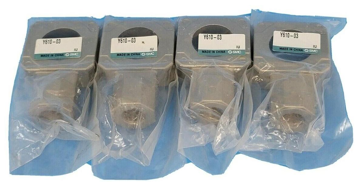 Used LOT OF 4 NEW SMC Y610-03 T-TYPE SPACERS Y61003
