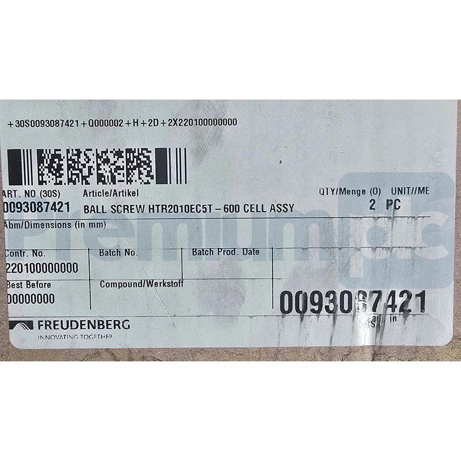 THK HTR2010EC5T-600 Precision Ground Ball Screw L=600mm Dia=20mm Pitch=10mm NSNP