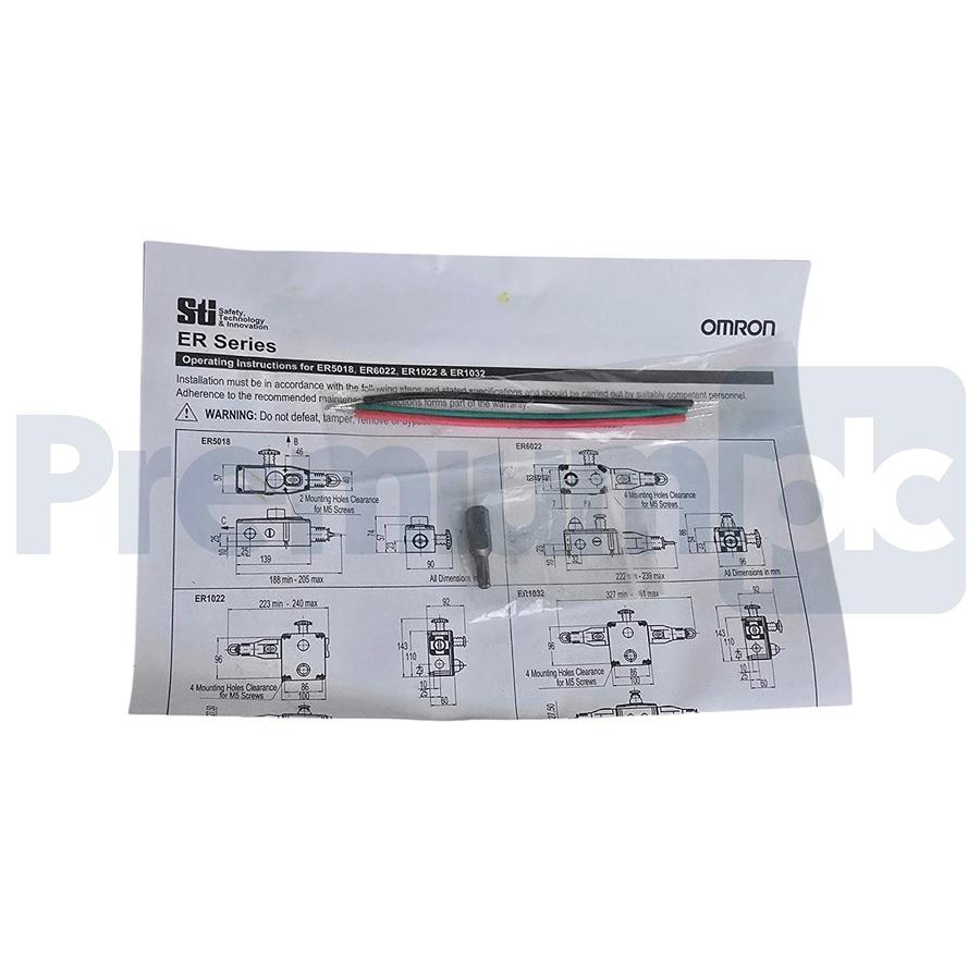 Used Omron STI 44506-7420 ER1032-042NEL Safety Rope Switch 4NC+2NO E-Stop LED NSMP