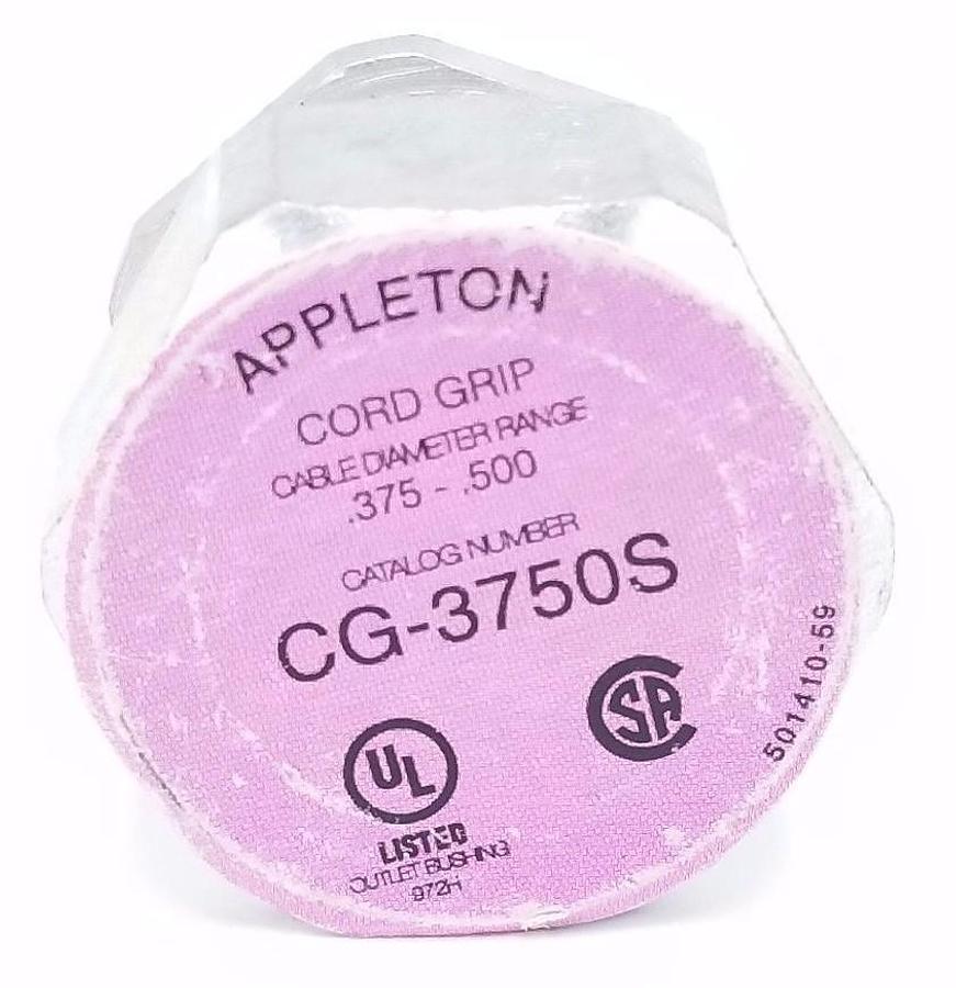 Used NEW APPLETON CG-3750S CORD GRIP .375-.500 CONNECTOR CG3750S