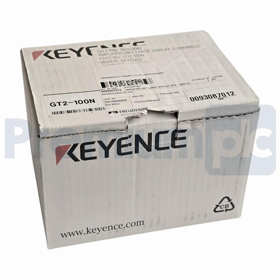 Used Keyence GT2-100N Digital Laser Sensor Amplifier Unit Large Display 2-Ch NSMP