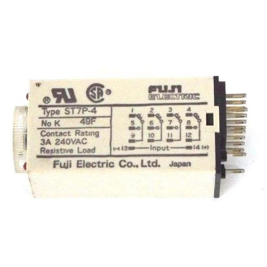 Used FUJI ELECTRIC ST7P-4 TIMER RELAY NO. K, 3A 240VAC, ST7AC120V