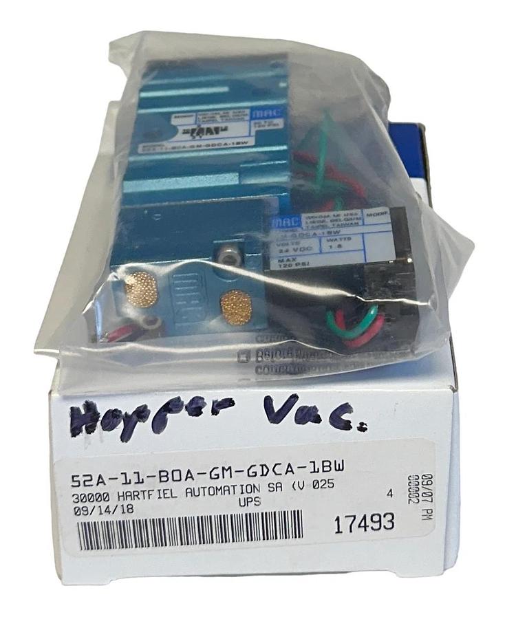 NEW MAC 52A-11-BOA-GM-GDCA-1BW SOLENOID VALVE 20-120PSI 24VDC 1.8W NSMP