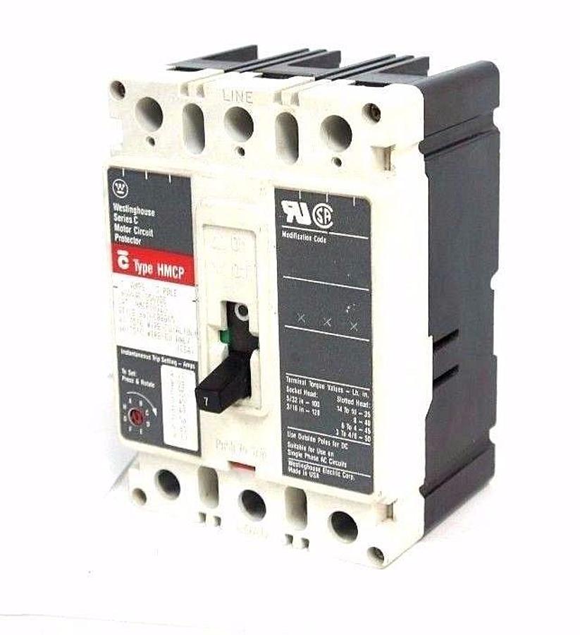 Used WESTINGHOUSE HMCP007C0 CIRCUIT BREAKERS STYLE# 6630C86G05, 7 AMP