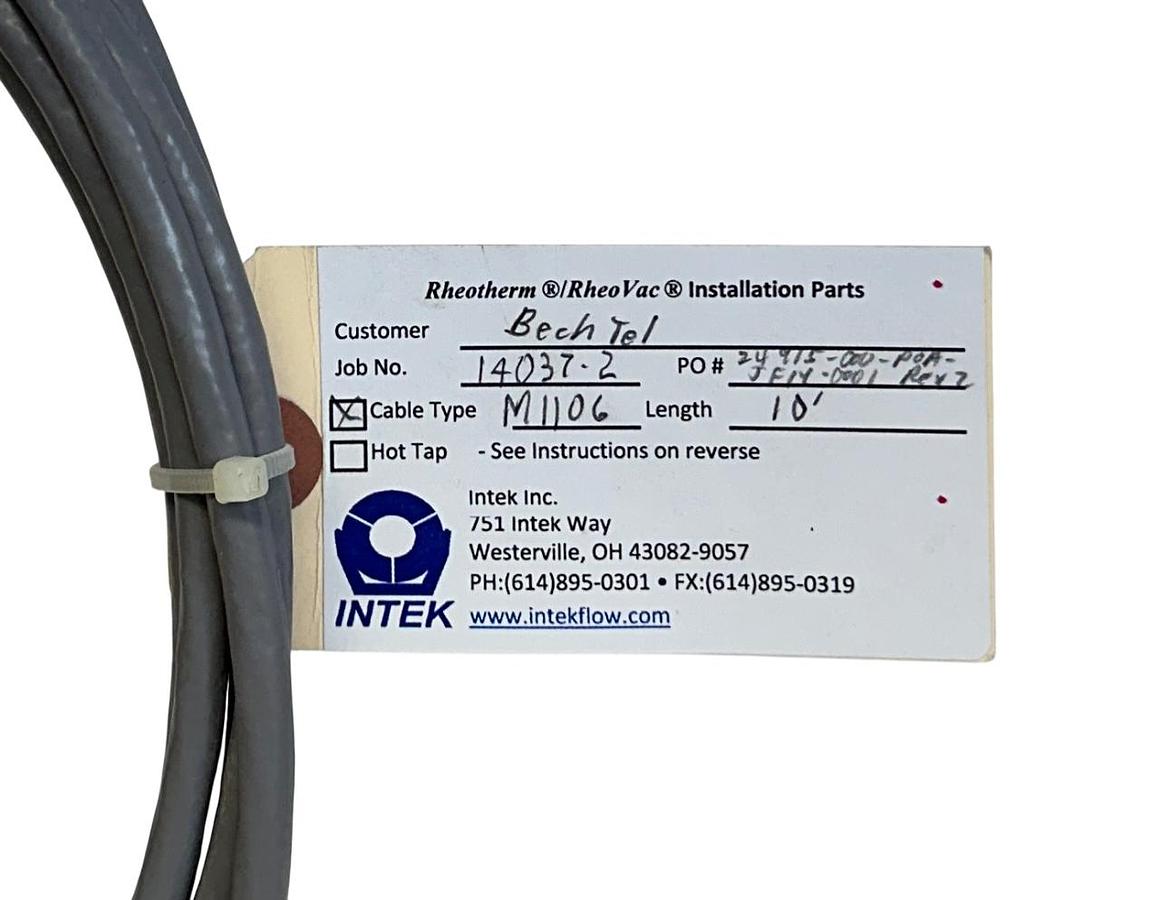 Used INTEK M1106 RHEOTHERM / RHEOVAC CABLE ASSEMBLY FOR THERMAL DISPERSION 10FT NSNP