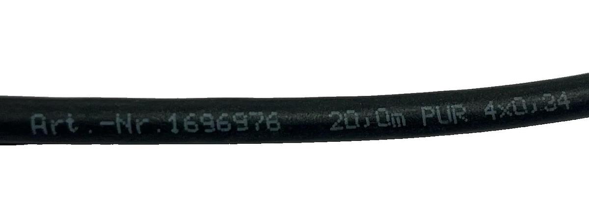 Phoenix Contact 1696976 M12 Female Straight Sensor Cable 20m 4-Pin PUR NEW