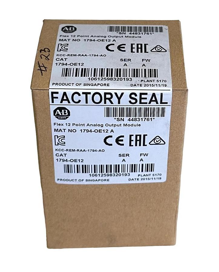 Used NEW SEALED ALLEN BRADLEY 1794-OE12 /A Flex I/O 12-PT ANALOG OUTPUT 1794OE12