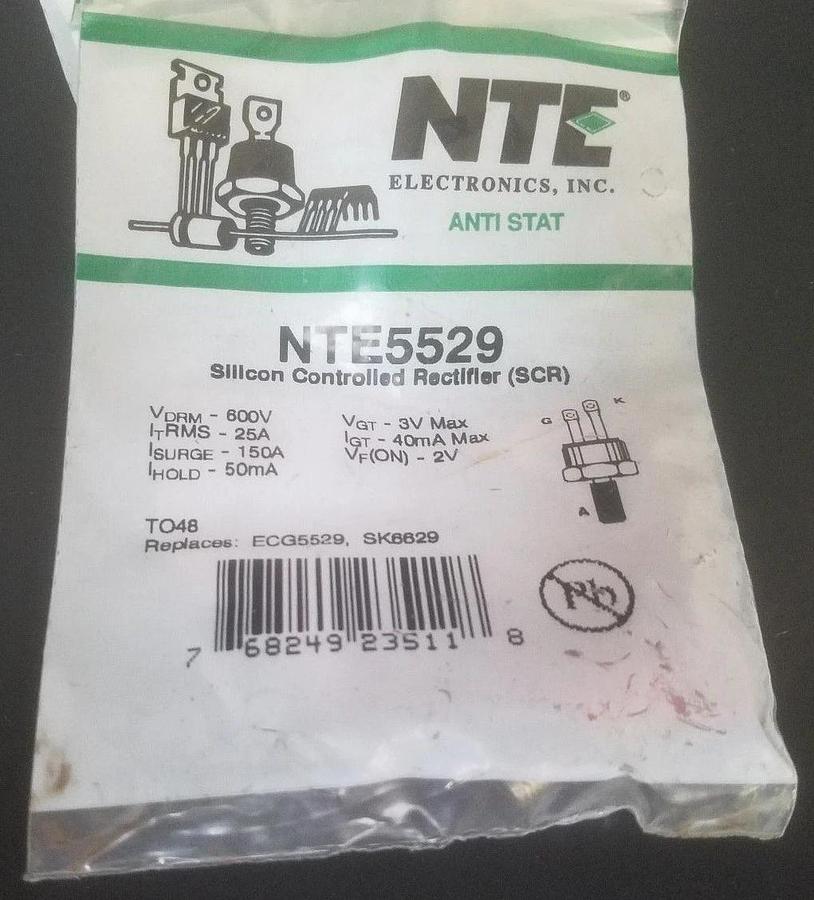 Used LOT OF 10 NEW NTE NTE5529 SILICON CONTROLLED RECTIFIERS (SCR)