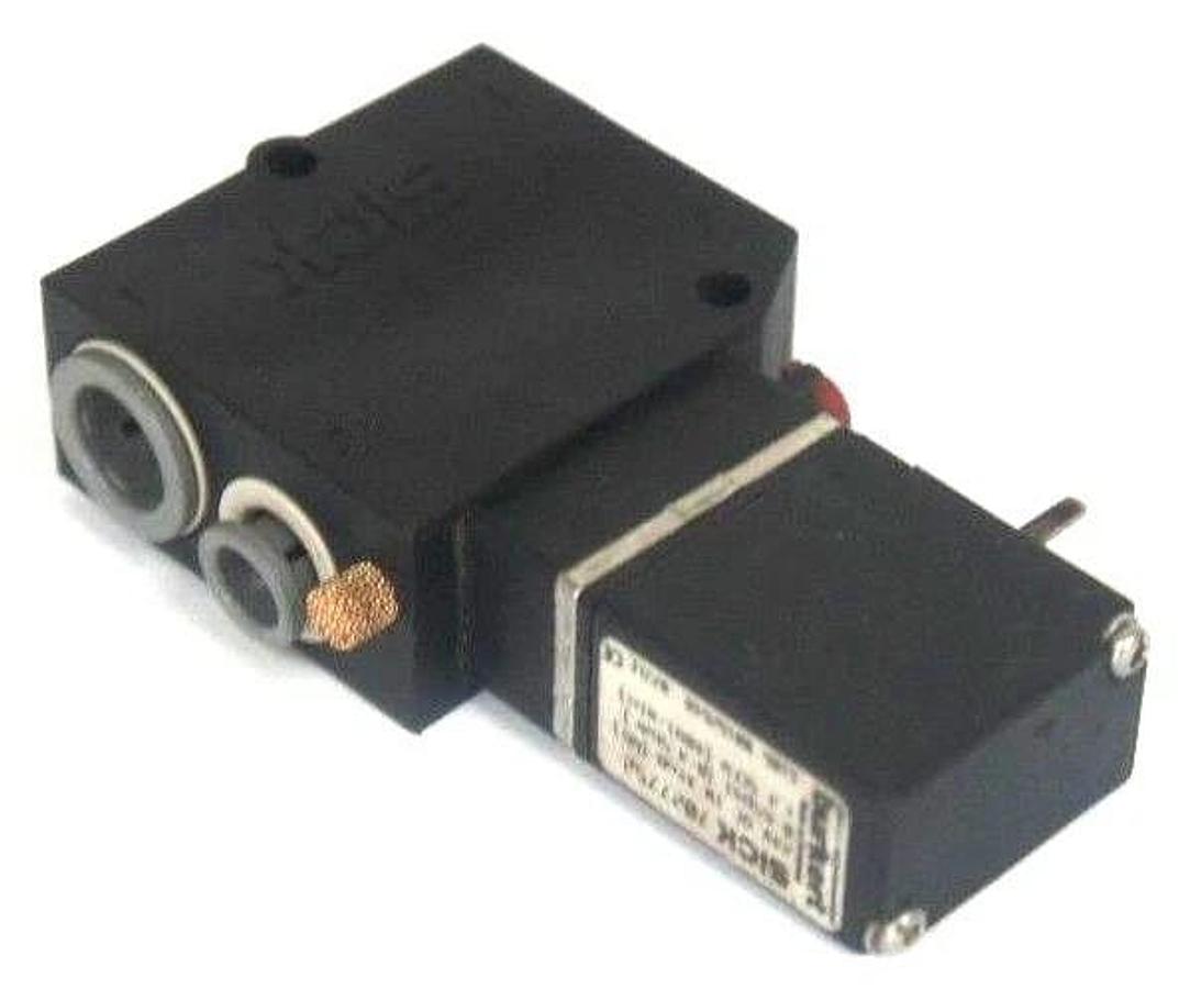 Used SICK OPTIC ELECTRONIC 7027752 VALVE 24VDC, 1W, 0-65PSI, 3/8" & 1/4" PORTS