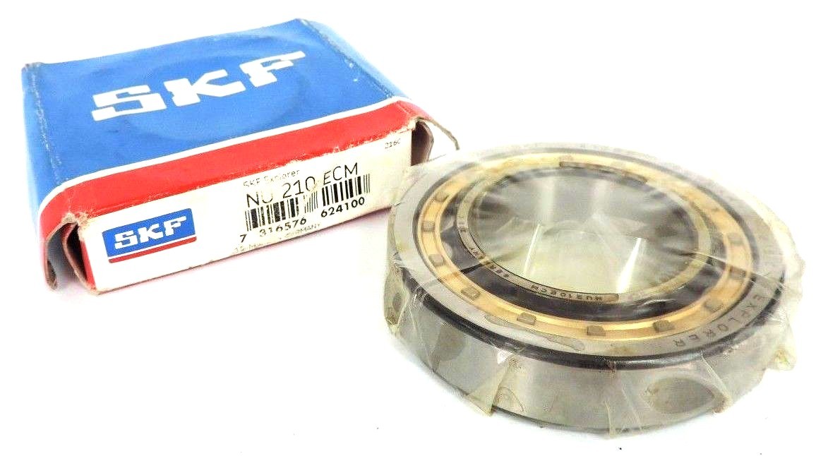 Used NIB SKF NU 210 ECM CYLINDRICAL ROLLER BEARING NU210ECM