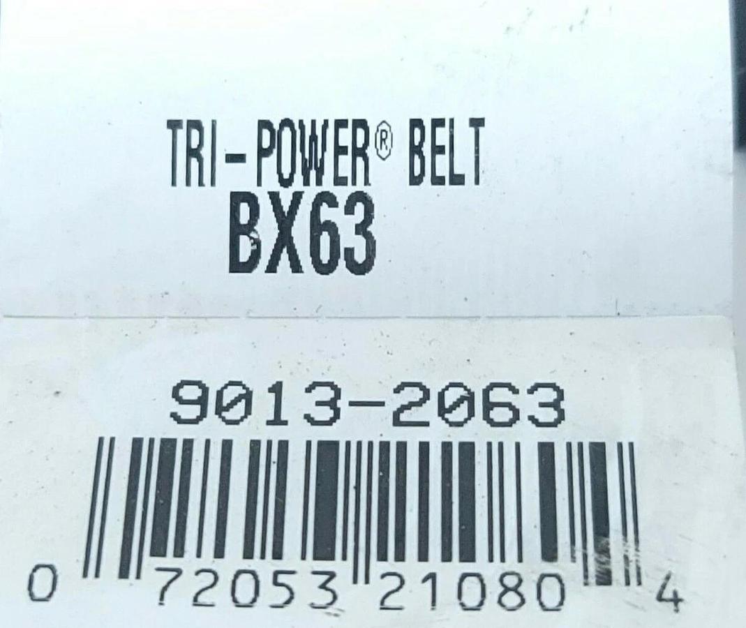 Used NEW GATES BX63 V-BELT 0.6563 INCH WIDTH 66 INCH LENGTH