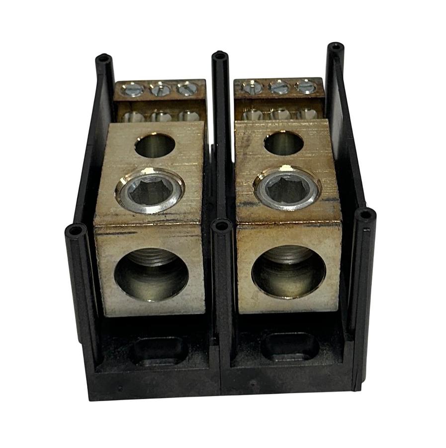 Used FERRAZ SHAWMUT 67462 POWER DISTRIBUTION BLOCK 2-POLE 500MCM 600V CU9AL NSMP