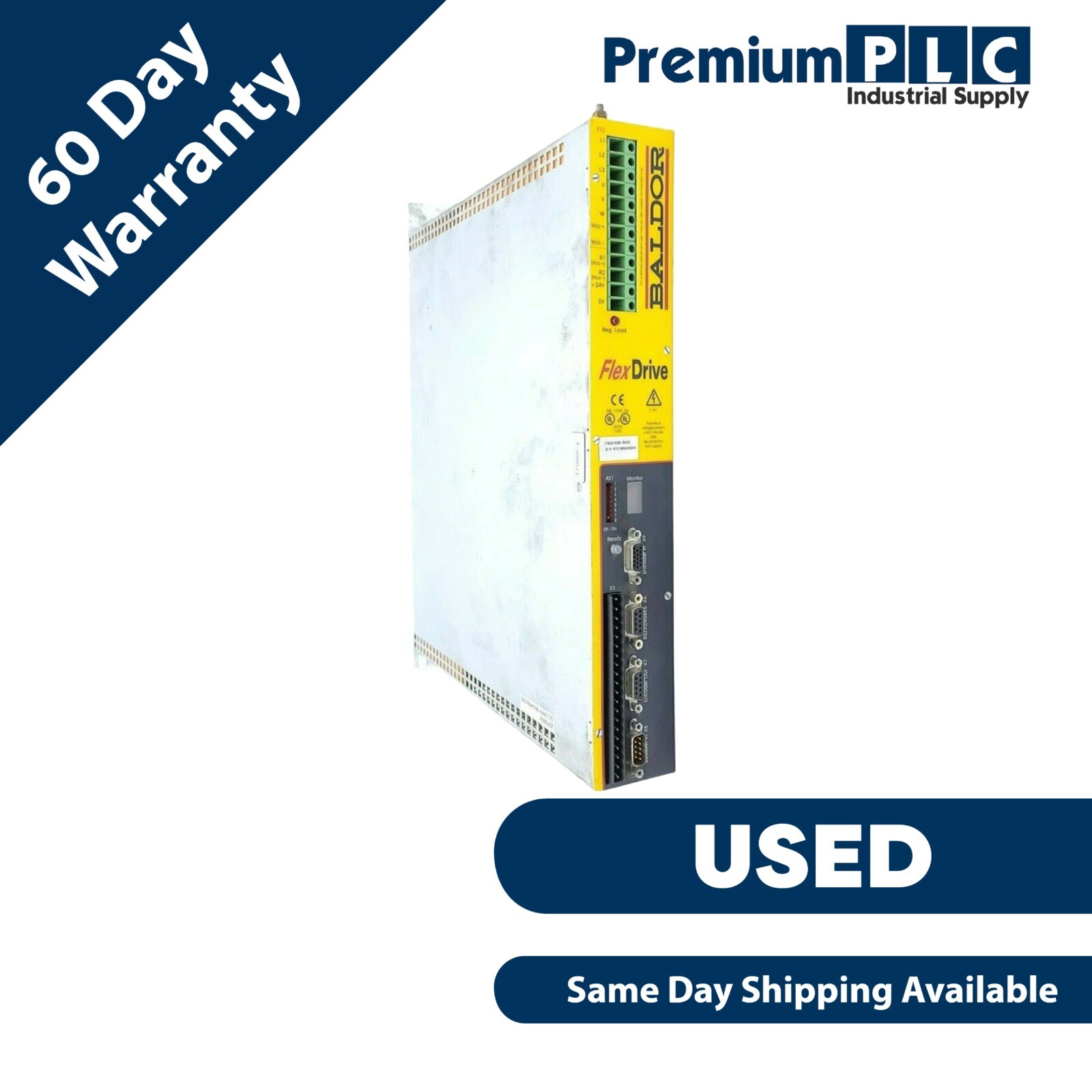 Used BALDOR ABB FD2A15SR-RN20 FLEX DRIVE SERVO DRIVE 1115A-230V-RES-232 15A/AC0-250V