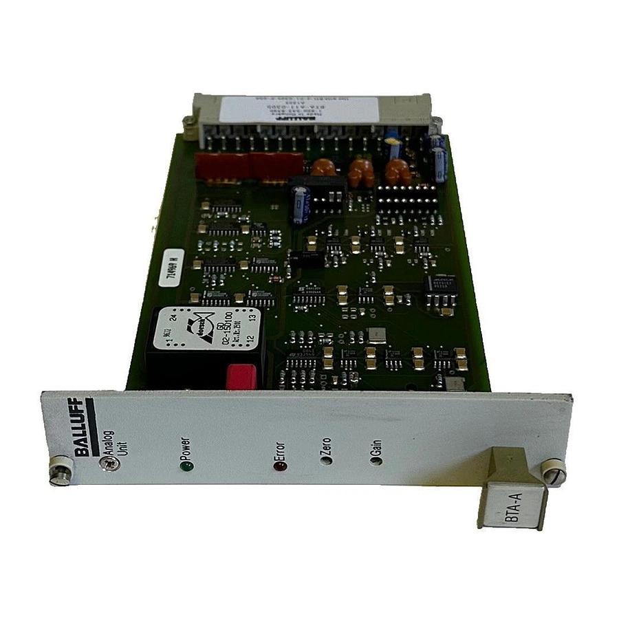 Used BALLUFF BTA-A11-0305 / BTAA110305 ANALOG UNIT CARD BTA-A BTAA 714969 H