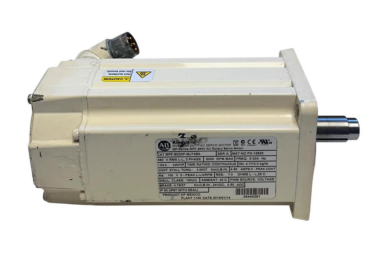 Used ALLEN BRADLEY MPF-B320P-MJ74BA /A MP-Series AC ROTARY SERVO MOTOR PN-12620 USNP
