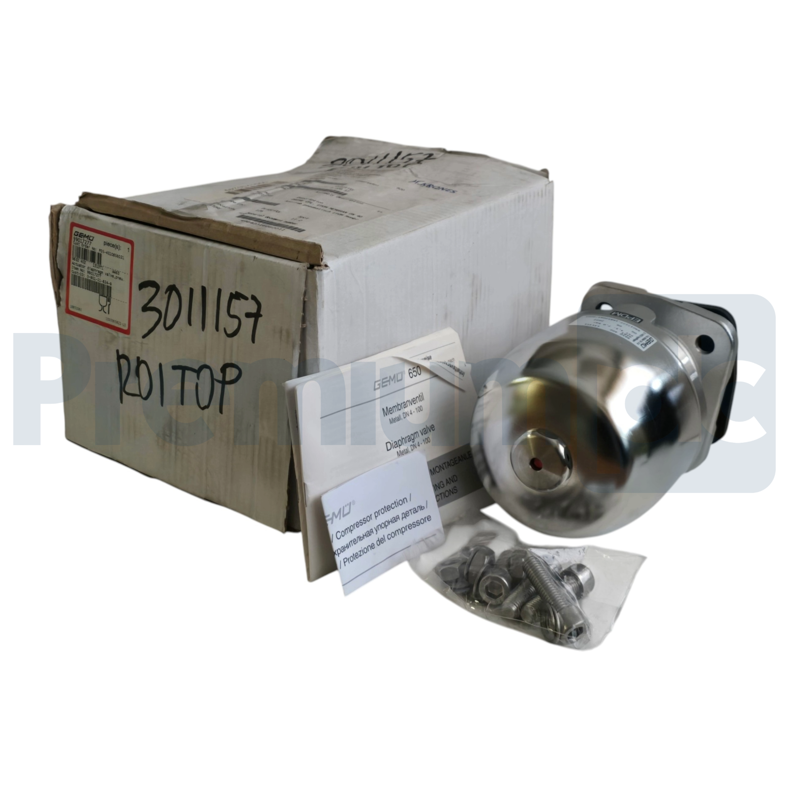 Used GEMU 9650 40Z 1313T1 AA63 | 99017277 Diaphragm Valve Actuator Krones 0901216249