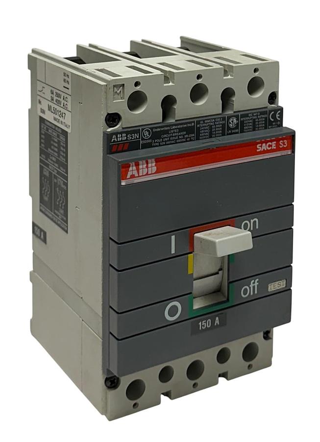 Used ABB SACE ISOMAX S3N150 / XR-2394 / S3N SACE S3 CIRCUIT BREAKER 150A 600V USNP
