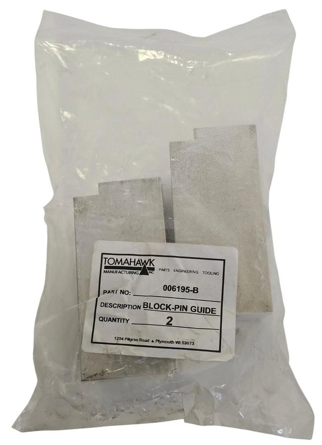 Used LOT OF 2 NEW TOMAHAWK 006195-B BLOCK-PIN GUIDES 006195B