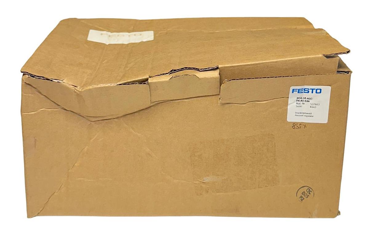 Used NEW FESTO MS6-LR-AGC-D6-AS-EX4 / 527663 PRESSURE REGULATOR MS-LR SERIES NSMP