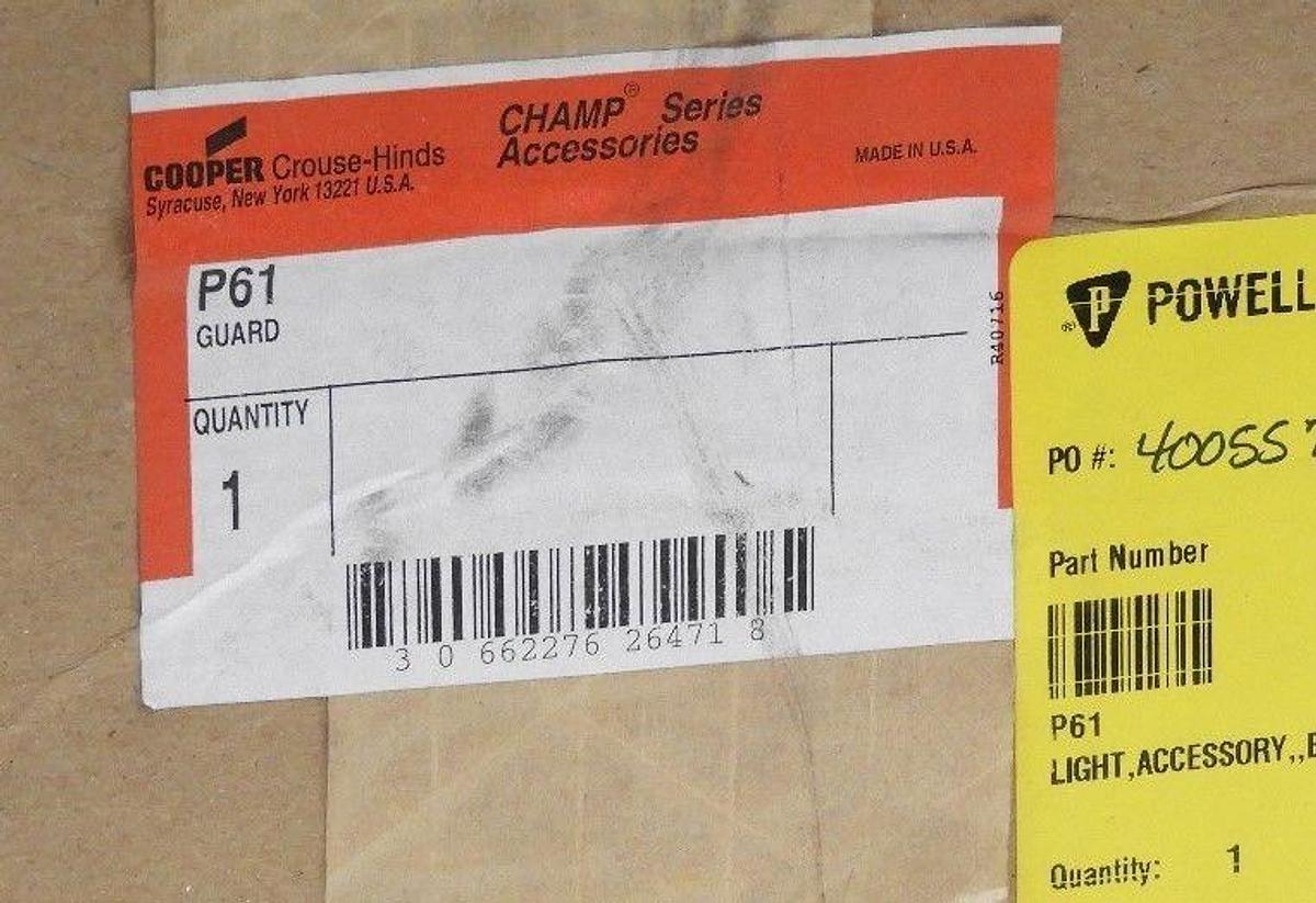 Used NEW COOPER CROUSE-HINDS P61 BOLT ON WIRE GUARD