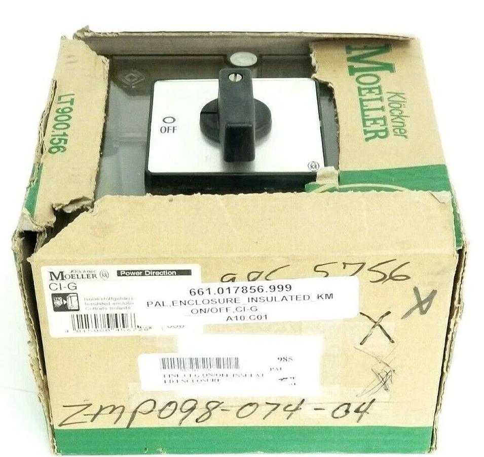 Used NIB KLOCKNER MOELLER CI-G ENCLOSURE W/ P3-63/E CIRCUIT INTERRUPTER SWITCH