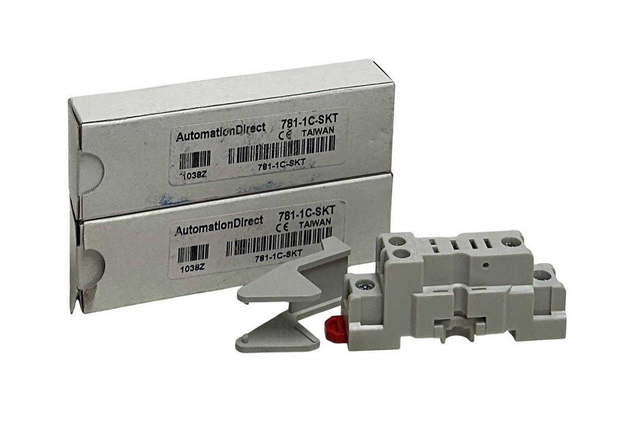 2 AutomationDirect 781-1C-SKT / 7811CSKT RELAY SOCKETS FOR 781 CUBE RELAYS NSMP