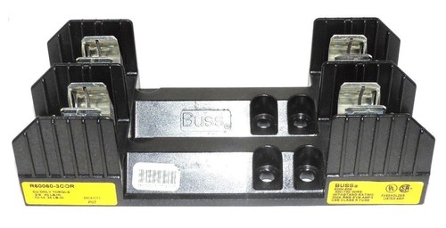 Used NEW BUSS R60060-3COR FUSE BLOCK R600603COR