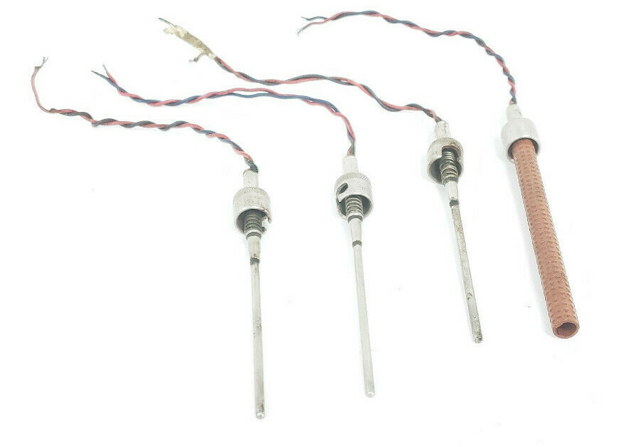 Used LOT OF 4 THERMO ELECTRIC THERMOCOUPLES / TEMPERATURE PROBE SENSORS