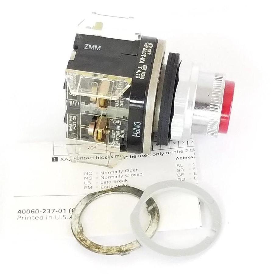 Used NIB ALLEN BRADLEY 800T-KA6EGXX PUSH BUTTON 800TKA6EGXX, SER. T