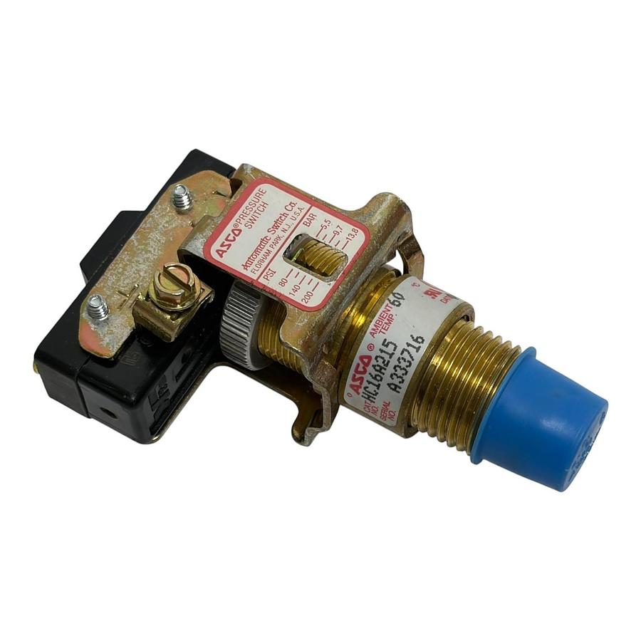 Used ASCO Tri-Point HC16A215 H-Series Adjustable Pressure Switch 80-200 PSI 1/2 NPT