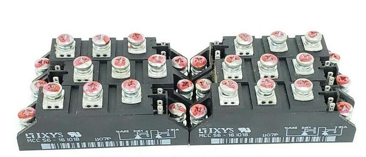 Used LOT OF 6 IXYS MCC56-16IO1B THYRISTOR MODULES 1700/1600V MCC5616IO1B