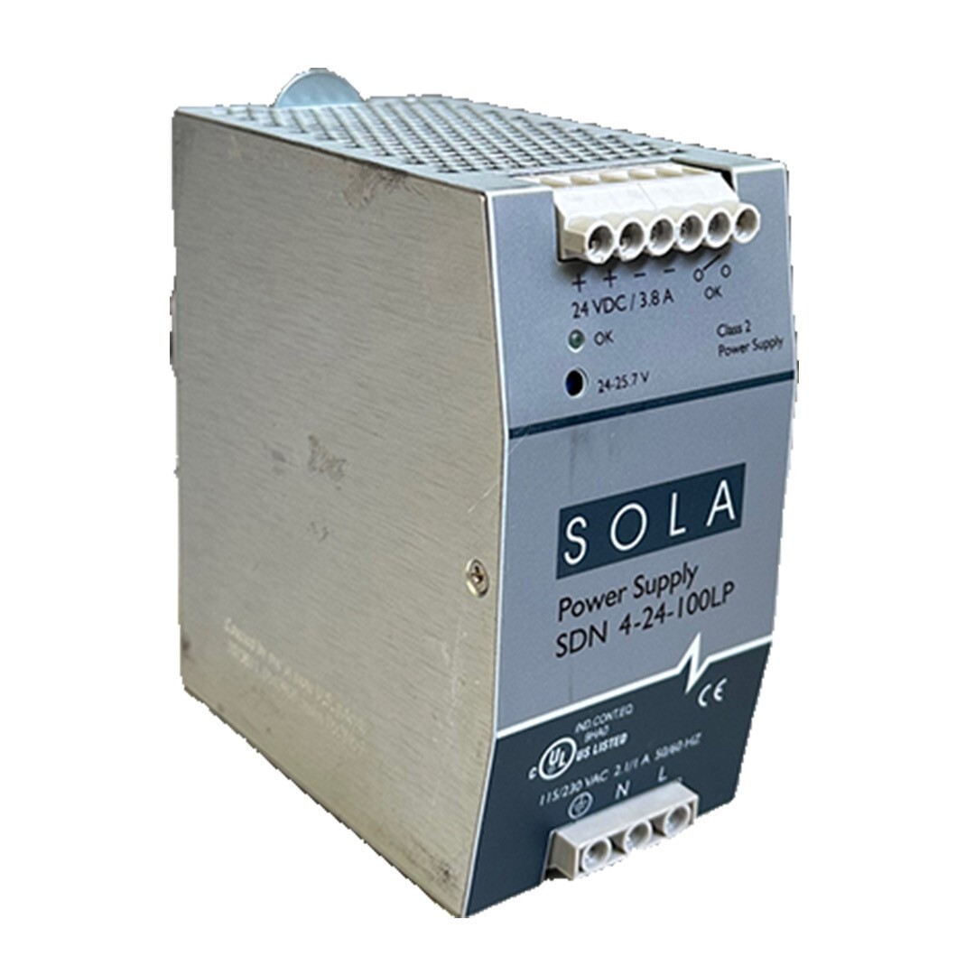 Used EMERSON SOLA SDN 4-24-100LP / SDN424100LP POWER SUPPLY 1-PH 115/230VAC 50/60Hz