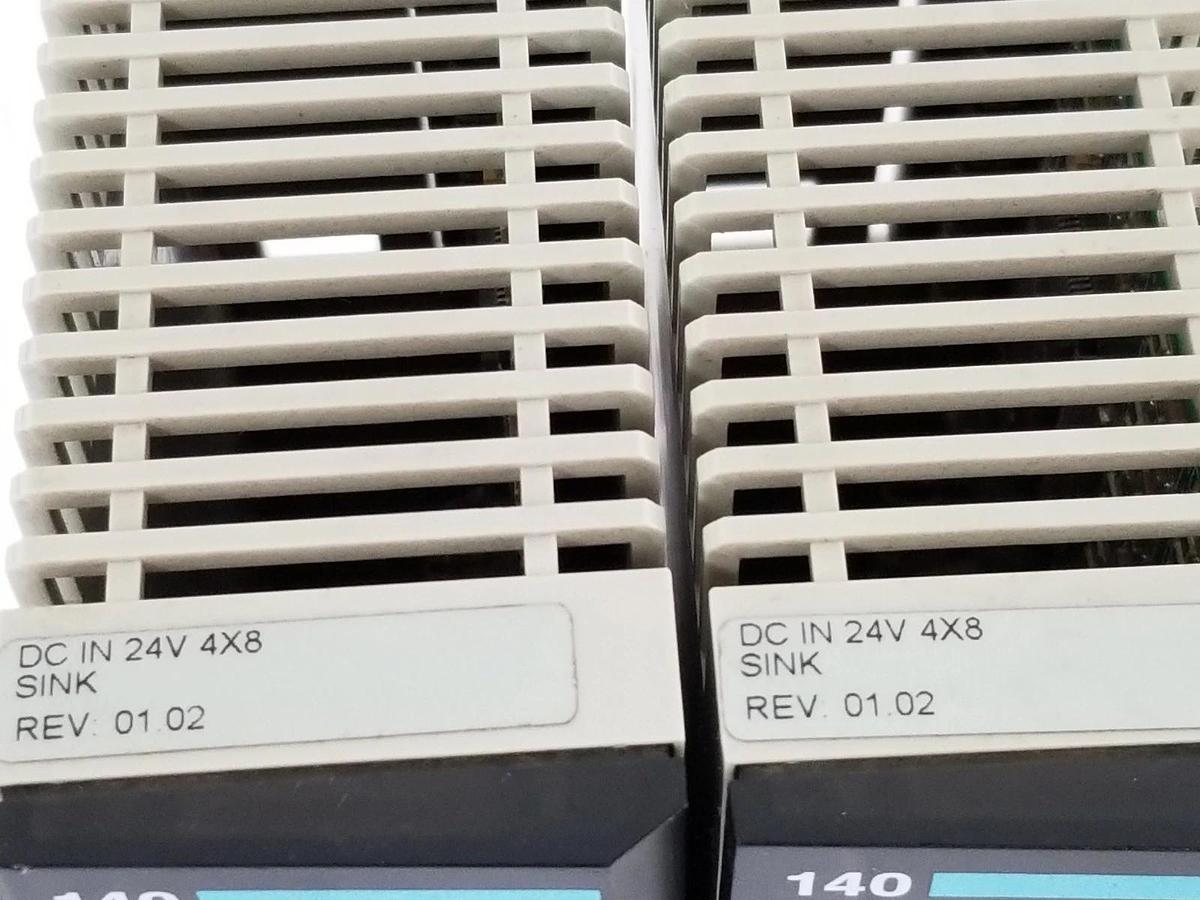 Used LOT OF 2 SCHNEIDER AUTOMATION 140 DDI 353 00 REV. 01.02 INPUT MODULES 140DDI353