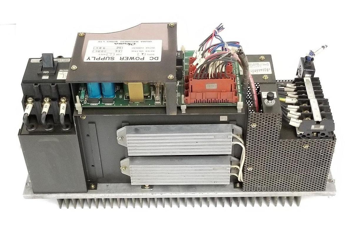 Used OKUMA DCPS-1 DC POWER SUPPLY FOR 2 AXES, 200V AC, 86A DC, DCPS1