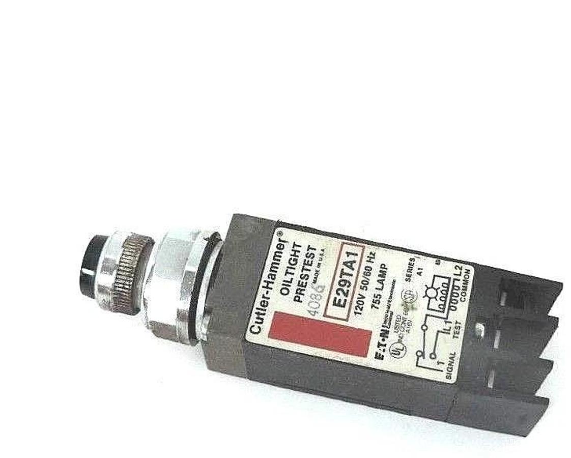 Used CUTLER HAMMER E29TA1 BLACK OILTIGHT PRESTEST INDICATOR 120V 50/60HZ
