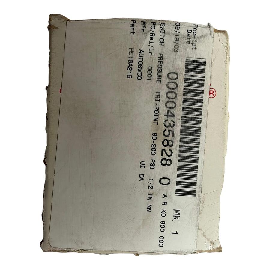 Used ASCO Tri-Point HC16A215 H-Series Adjustable Pressure Switch 80-200 PSI 1/2 NPT