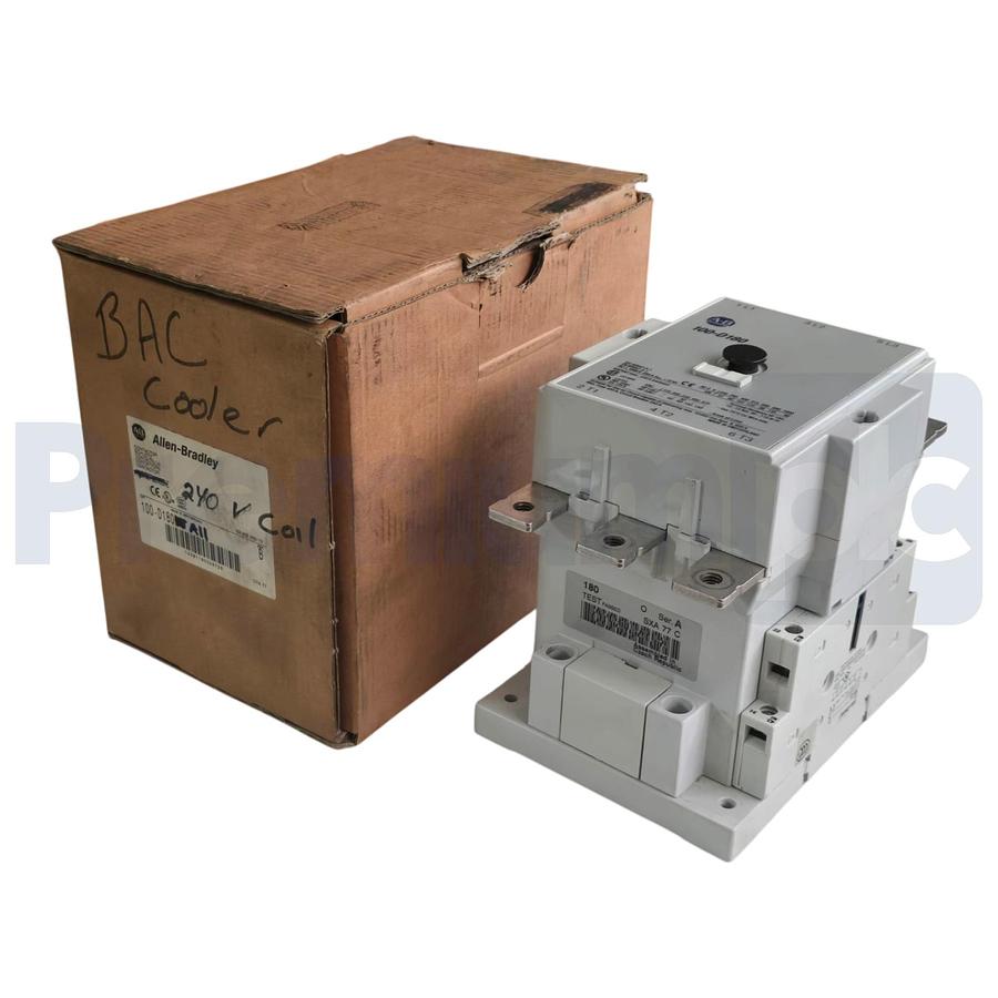 Used Allen Bradley 100-D180A11 /A 3-Pole IEC AC Contactor 180A, 220–240VAC coil USPI