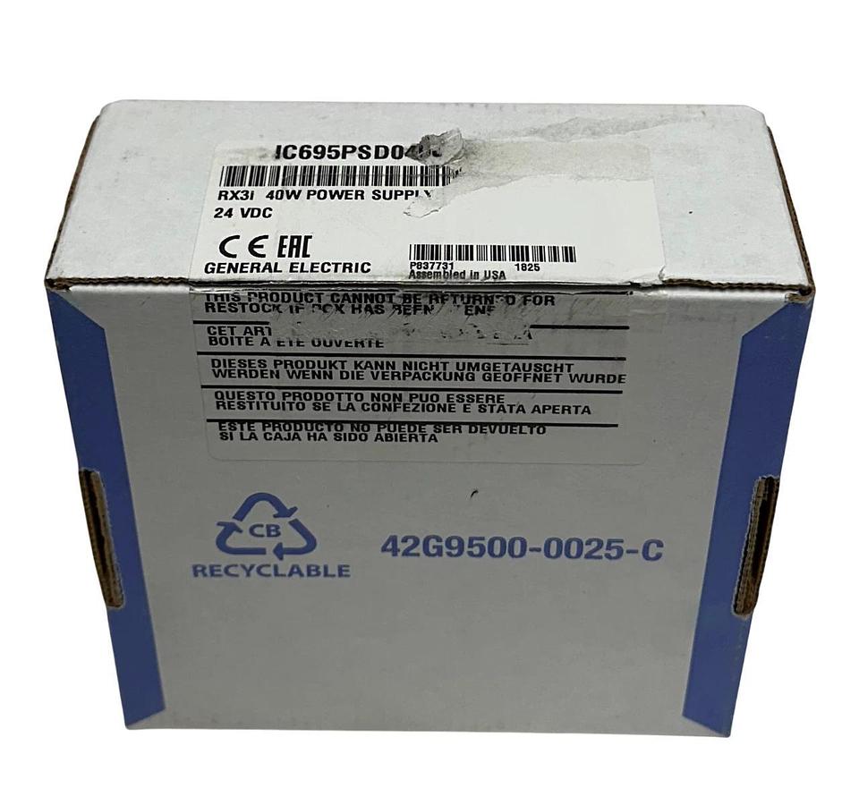 GE FANUC IC695PSD040J / IC695PSD040 RX3i POWER SUPPLY MODULE 40W 24VDC NSMP