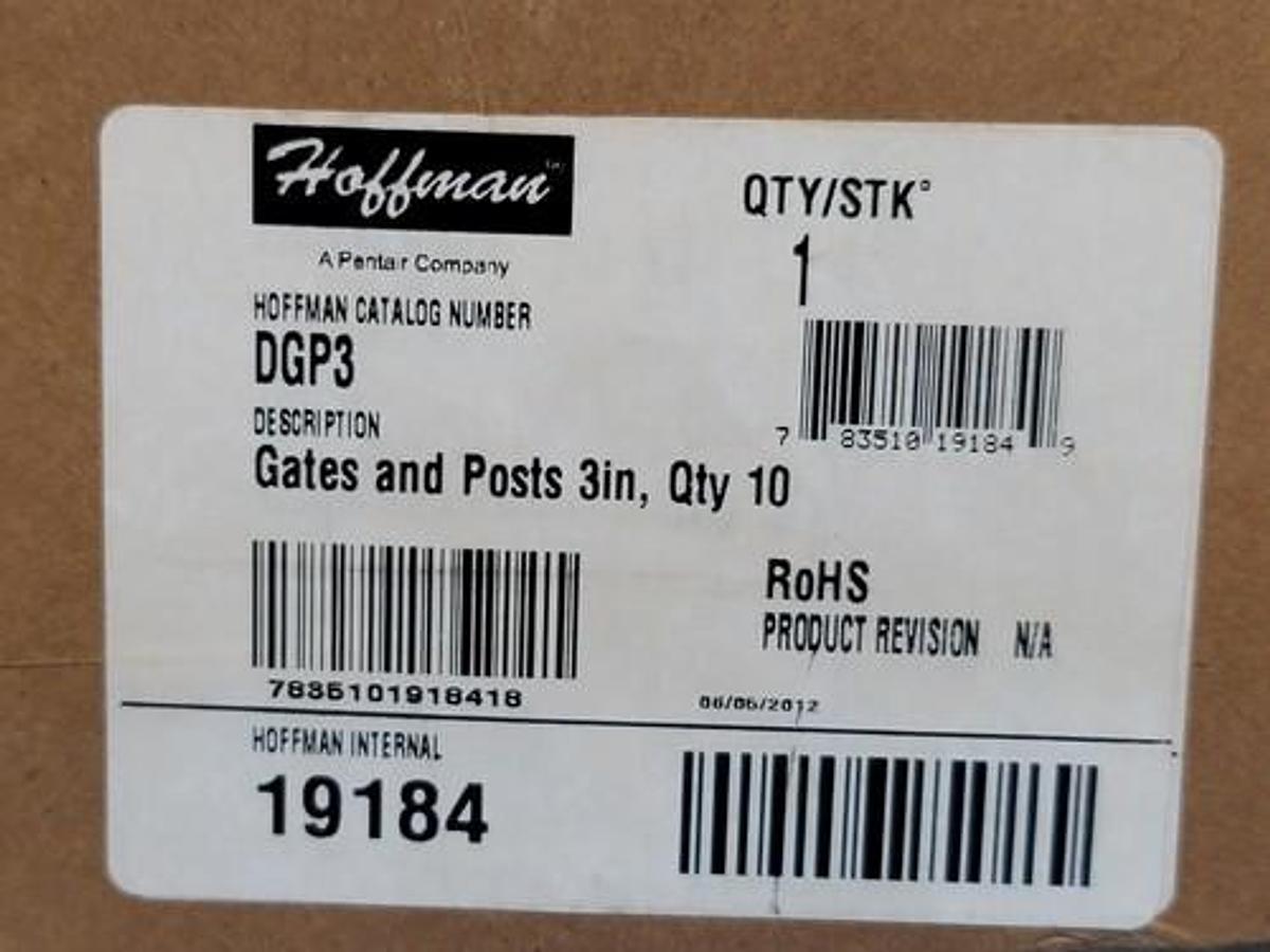 Used NIB HOFFMAN DGP3 GATES AND POSTS 3IN, QTY 10
