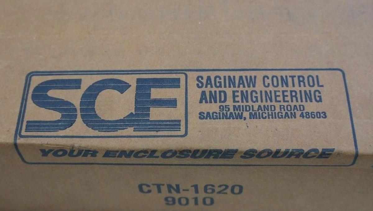 NEW SCE SAGINAW CONTROL AND ENGINEERING FRONT COVER ENCLOSURE 19 X 15