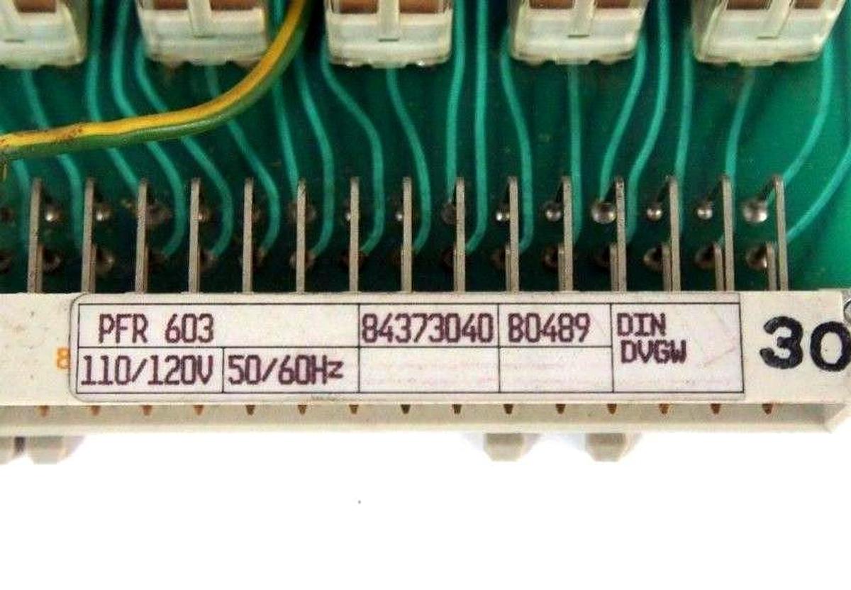 Used NEW KROM SCHRODER HAUCK PFR603 RELAY BOARD PFR-603, 110/120V, 50/60HZ, 84373040