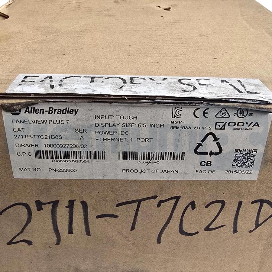 Opened Pre-Owned Allen Bradley 2711P-T7C21D8S /A PanelView Plus 7 Terminal 6.5" 885630920504