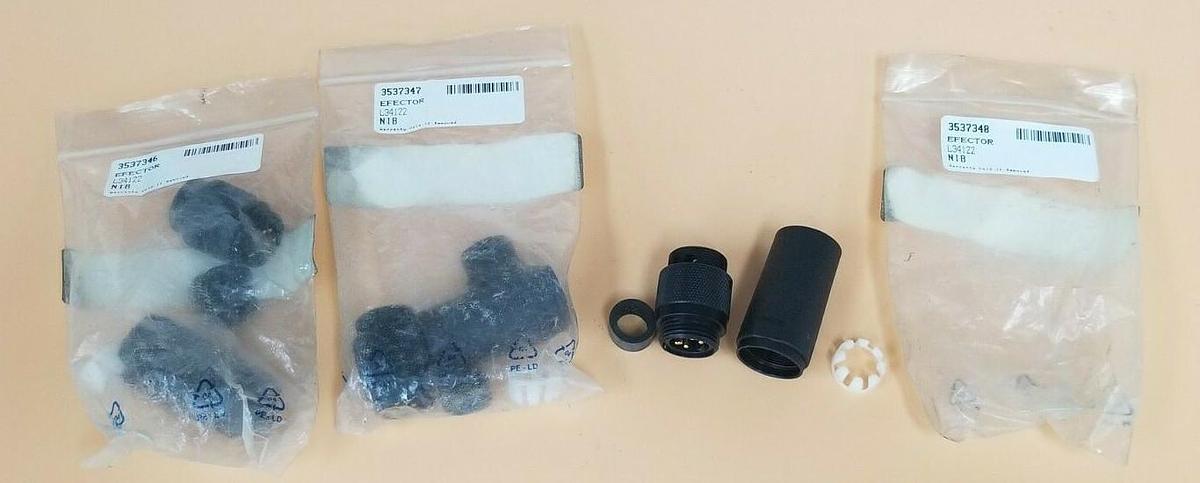 (3) NEW IFM EFECTOR L34122 CONNECTORS 7/8INCH WIREABLE 1171500000 RKC 50/13 5