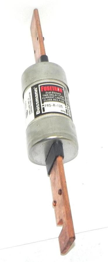 Used BUSSMANN FRS-R-125 FUSETRON DUAL-ELEMENT FUSE 600V, 125A, FRSR125